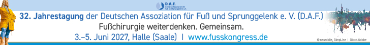 32. Jahrestagung der Deutschen Assoziation für Fuß und Sprunggelenk e.V. (D.A.F.)